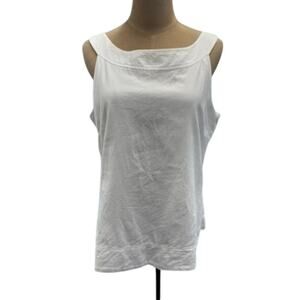 "VINEYARD VINES" 100% Cotton White Top‎ SZ 12 Pearl Button Closure Cottage Core